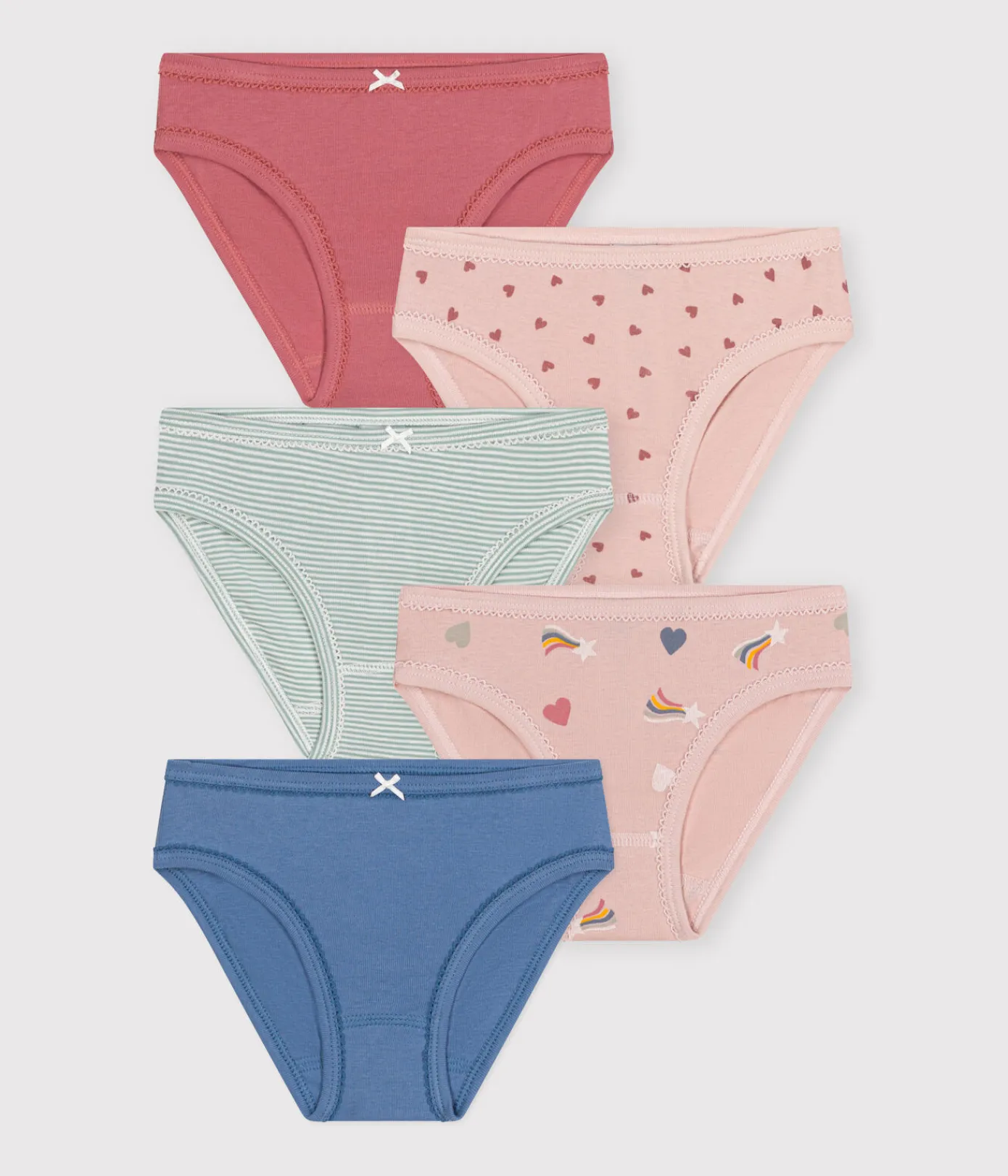 Petit Bateau Unterhosen, Shortys*5er-Set Kinder-Slips aus Baumwolle mit Herzmotiv variante 1
