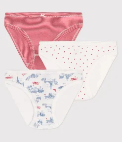 Petit Bateau Unterhosen, Shortys*3er-Set Kinder-Slips aus Baumwolle mit Paris-Motiv variante 1