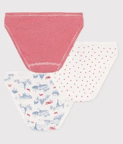 Petit Bateau Unterhosen, Shortys*3er-Set Kinder-Slips aus Baumwolle mit Paris-Motiv variante 1