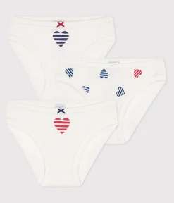 Petit Bateau Unterhosen, Shortys*3er-Set Kinder-Slips aus Baumwolle mit Herz-Motiv variante 1