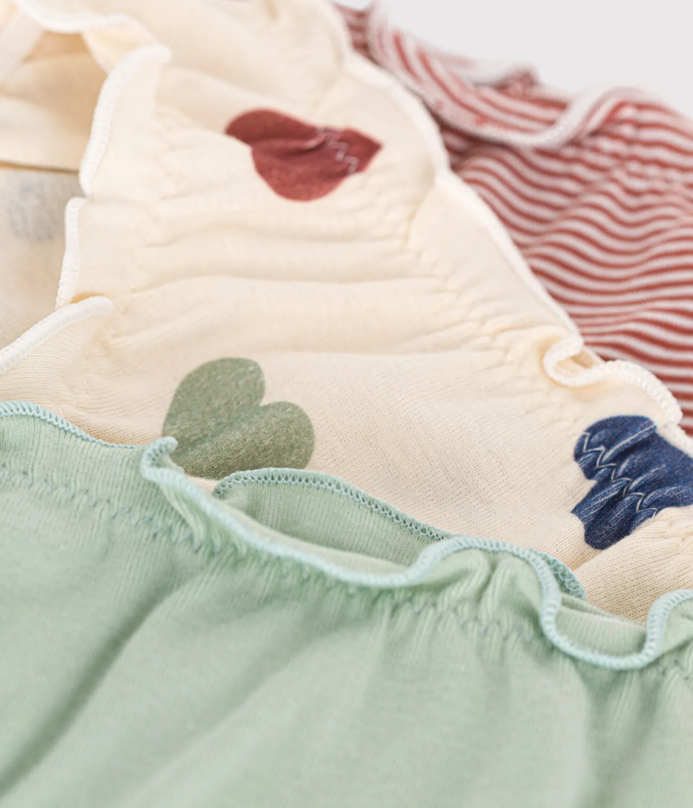 Petit Bateau Unterhosen, Shortys*3er-Set Kinder-Slips aus Baumwolle mit Rüschen variante 1