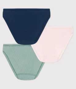 Petit Bateau Unterhosen, Shortys*3er-Set Kinder-Slips aus einfarbiger Baumwolle variante 1