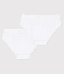 Petit Bateau Unterhosen, Boxershorts*2er-Set Kinder-Slips aus einfarbiger Baumwolle variante 1