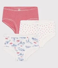 Petit Bateau Unterhosen, Shortys*3er-Set Kinder-Slips High Waist aus Baumwolle mit Paris-Motiv variante 1