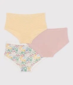 Petit Bateau Unterhosen, Shortys*3er-Set Kinder-Slips High Waist aus Baumwolle mit Blumenmotiv variante 1