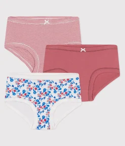 Petit Bateau Unterhosen, Shortys*3er-Set Kinder-Slips High Waist aus Baumwolle mit Blumenmotiv variante 1