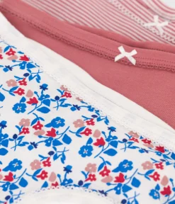 Petit Bateau Unterhosen, Shortys*3er-Set Kinder-Slips High Waist aus Baumwolle mit Blumenmotiv variante 1