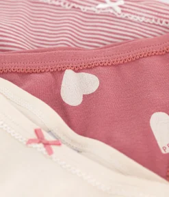 Petit Bateau Unterhosen, Shortys*3er-Set Kinder-Slips High-Waist aus Baumwolle mit Herzmotiv variante 1