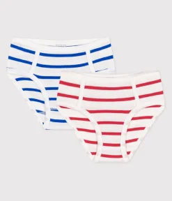 Petit Bateau Unterhosen, Shortys*3er-Set Kinder-Slips High-Waist aus Baumwolle mit Streifen variante 1