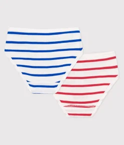 Petit Bateau Unterhosen, Shortys*3er-Set Kinder-Slips High-Waist aus Baumwolle mit Streifen variante 1
