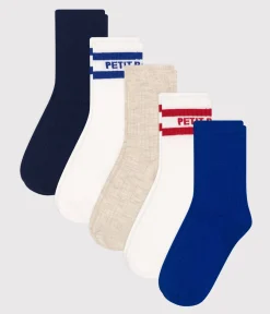 Petit Bateau Socken, Hausschuhe|Socken, Strumpfhosen*5er-Set Kinder-Socken aus Baumwolle mit Sportmotiv variante 1