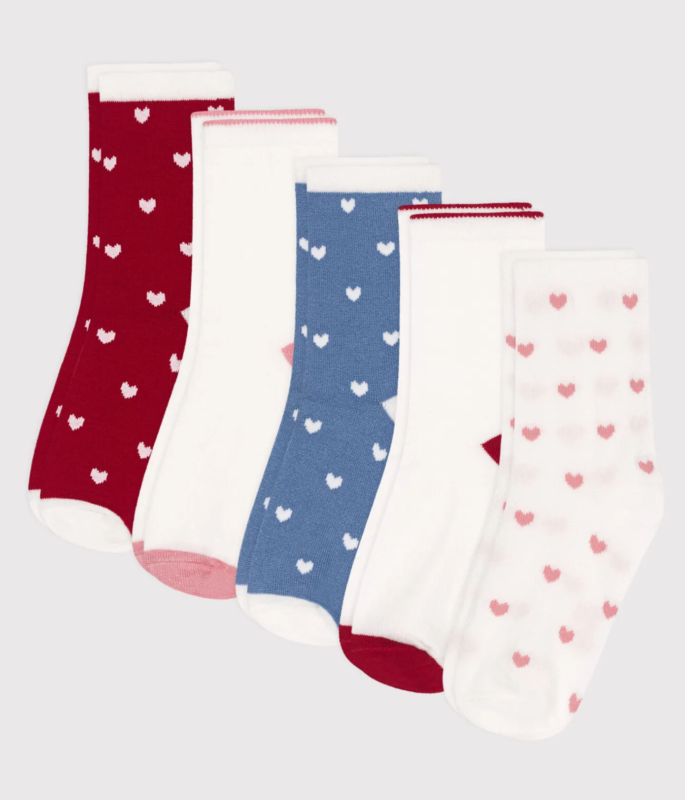 Petit Bateau Socken, Strumpfhosen*5er-Set Kinder-Socken aus Baumwolle mit Herzmotiv variante 1