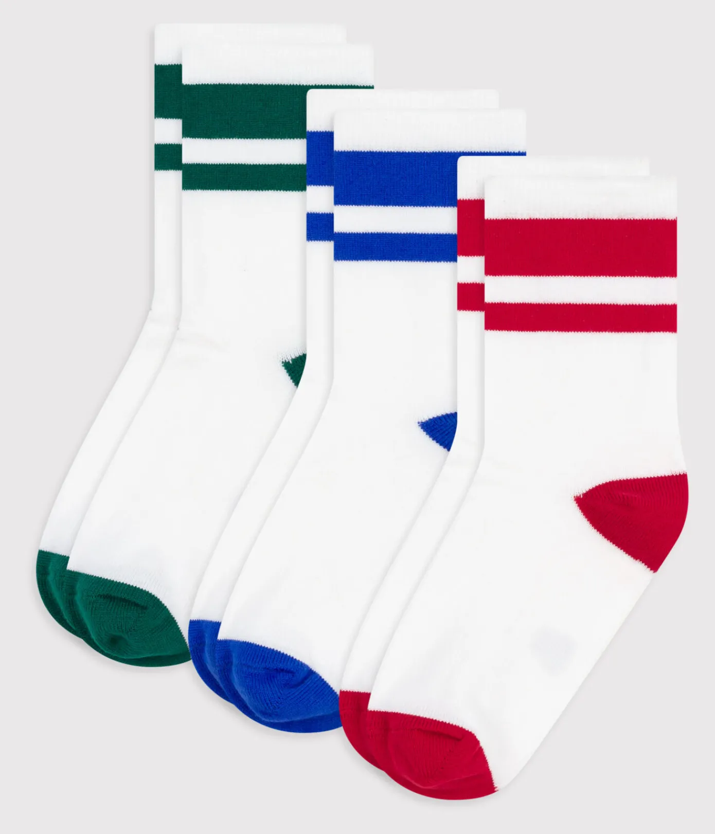 Petit Bateau Socken, Hausschuhe*3er-Set Kinder-Socken aus einfarbiger Baumwolle variante 1