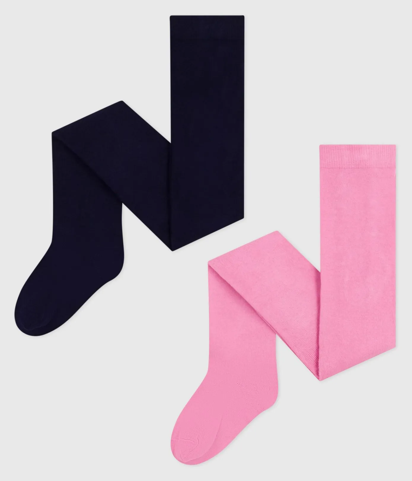 Petit Bateau Socken, Strumpfhosen*2er-Set Kinder-Strumpfhosen aus Baumwolljersey rosa BOUDOIR/ SOIR