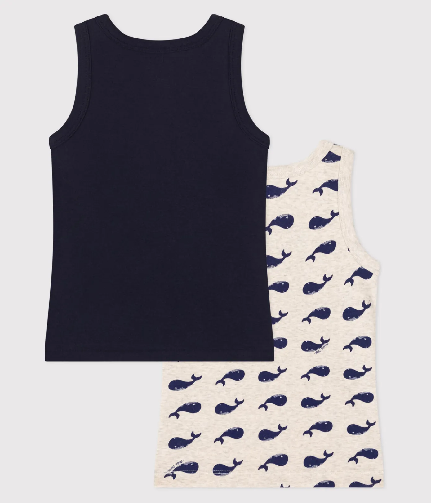 Petit Bateau Unterhemden, Tanktops|T-Shirts, Poloshirts, Hemden*2er-Set Kinder-Unterhemden aus Baumwolle mit Wal-Motiv variante 1