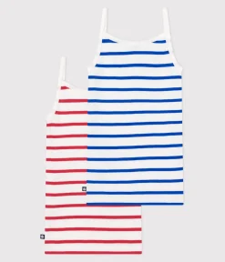 Petit Bateau Unterhemden, Tanktops|T-Shirts, Tops, Oberteile*2er-Set Kinder-Unterhemden aus Baumwolle mit Streifen variante 1