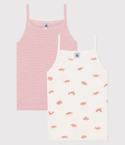 Petit Bateau Unterhemden, Tanktops|T-Shirts, Tops, Oberteile*2er-Set Kinder-Unterhemden aus bedruckter Baumwolle variante 1