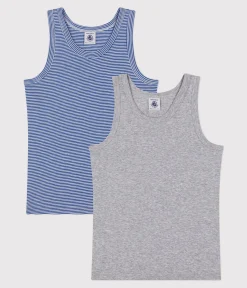 Petit Bateau Unterhemden, Tanktops|T-Shirts, Poloshirts, Hemden*2er-Set Kinder-Unterhemden aus Baumwolle mit Streifen variante 1