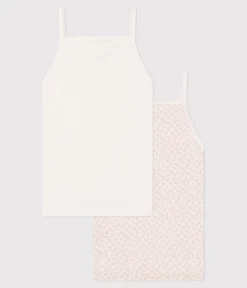 Petit Bateau Unterhemden, Tanktops|T-Shirts, Tops, Oberteile*2er-Set Kinder-Unterhemden aus Baumwolle mit Blumenmuster variante 1