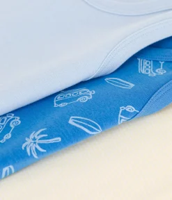 Petit Bateau Unterhemden, Tanktops|T-Shirts, Poloshirts, Hemden*3er-Set Kinder-Unterhemden aus Baumwolle mit Minibus-Motiv variante 1