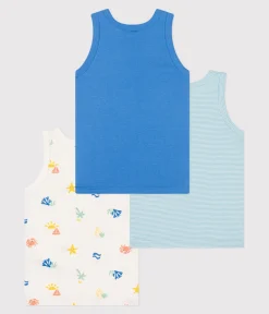 Petit Bateau Unterhemden, Tanktops|T-Shirts, Poloshirts, Hemden*3er-Set Kinder-Unterhemden aus bedruckter Baumwolle variante 1