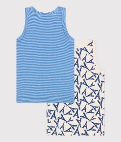 Petit Bateau Unterhemden, Tanktops|T-Shirts, Poloshirts, Hemden*2er-Set Kinder-Unterhemden aus Baumwolle mit Paris-Motiv variante 1