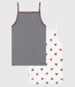 Petit Bateau Unterhemden, Tanktops|T-Shirts, Tops, Oberteile*2er-Set Kinder-Unterhemden aus Baumwolle mit Herzmotiv variante 1
