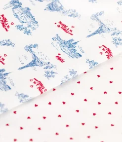 Petit Bateau Unterhemden, Tanktops|T-Shirts, Tops, Oberteile*2er-Set Kinder-Unterhemden mit schmalen Trägern aus Baumwolle Paris-Motiv variante 1