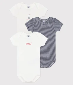 Petit Bateau Bodys*3er-Set kurzärmelige Baby-Bodys aus Baumwolle variante 1