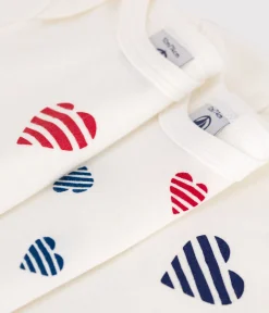 Petit Bateau Bodys*3er-Set kurzärmelige Baby-Bodys aus Baumwolle mit gestreiftem Herz-Motiv variante 1