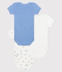 Petit Bateau Bodys*3er-Set kurzärmelige Baby-Bodys aus bedruckter Baumwolle variante 1