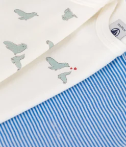 Petit Bateau Bodys*3er-Set kurzärmelige Baby-Bodys aus bedruckter Baumwolle variante 1