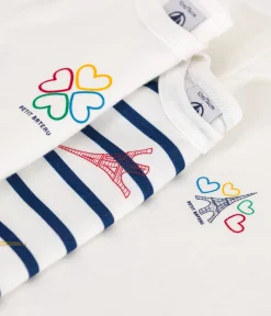 Petit Bateau Bodys*3er-Set kurzärmelige Baby-Bodys aus Baumwolle mit Paris-Motiv variante 1