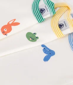 Petit Bateau Bodys*3er-Set kurzärmelige Baby-Bodys aus Baumwolle mit Tiermotiv variante 1