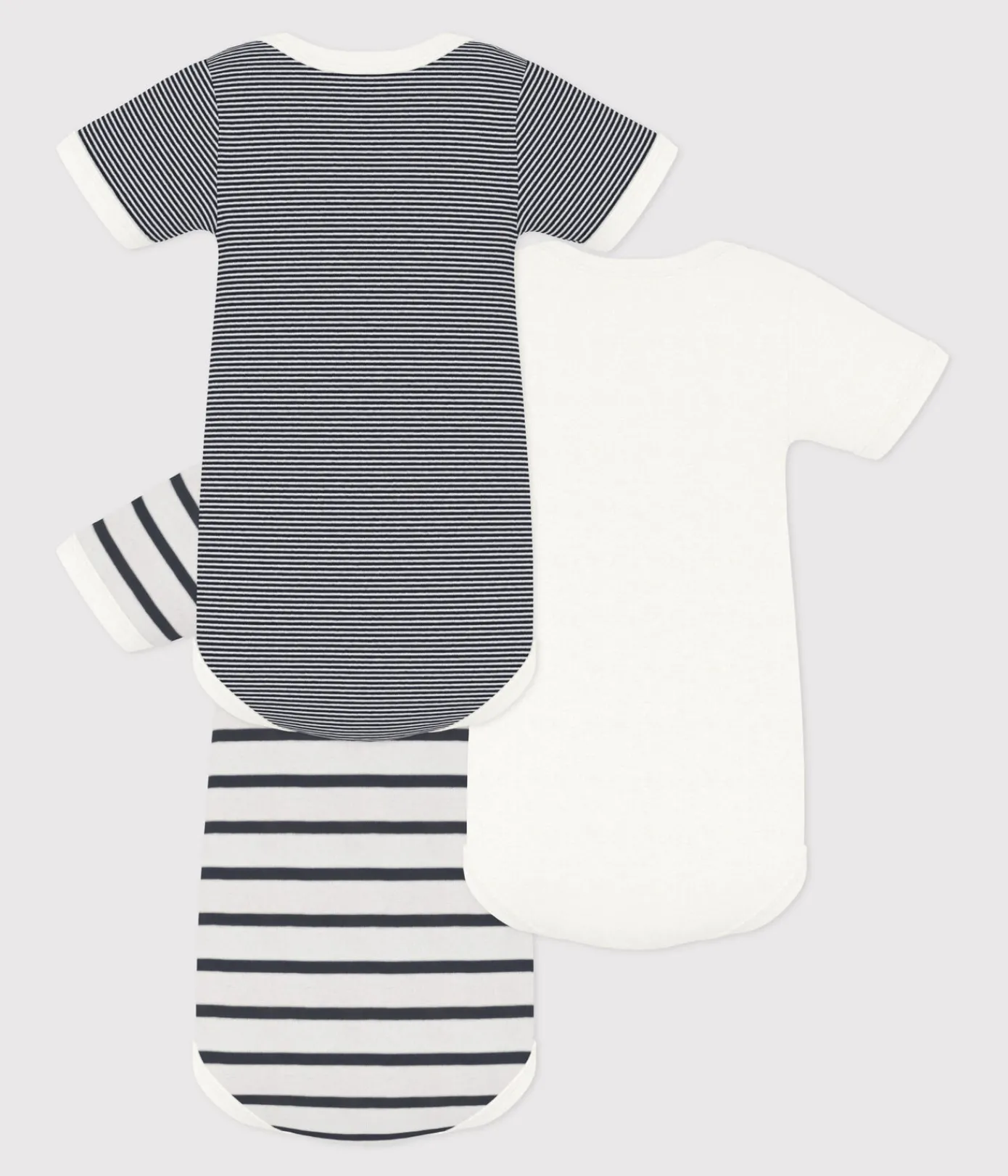 Petit Bateau Bodys*3er-Set kurzärmelige Baby-Bodys variante 1