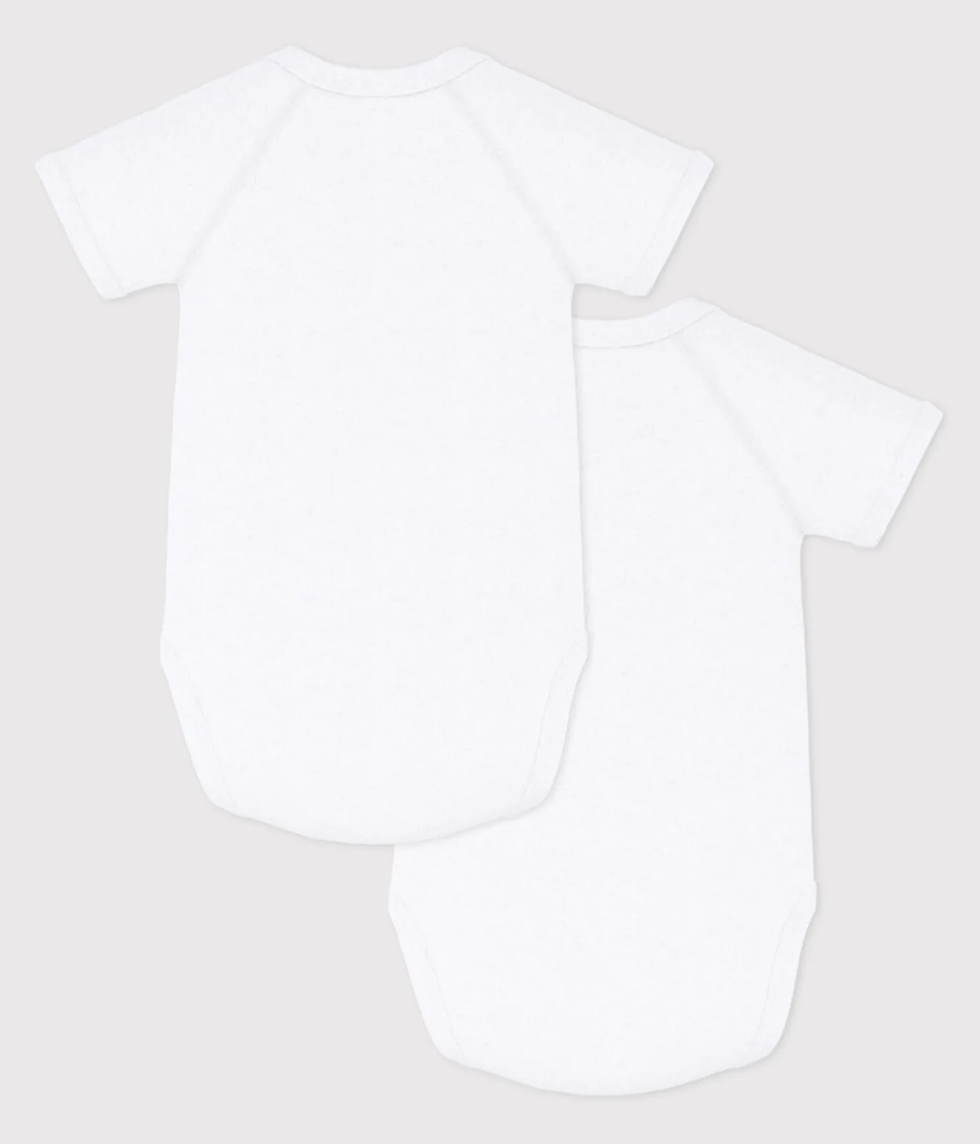 Petit Bateau Bodys|Newborn*2er-Set kurzärmelige Baby-Wickelbodys aus einfarbiger Baumwolle variante 1