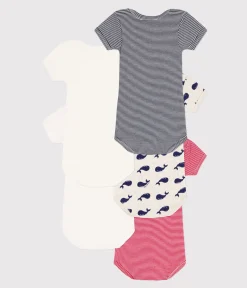 Petit Bateau Bodys*5er-Set kurzärmelige Bodys aus Baumwolle mit Wal-Motiven variante 1