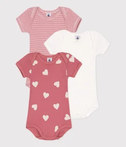 Petit Bateau Bodys*3er-Set kurzärmelige Bodys aus Baumwolle mit Herzmotiv für Babys variante 1