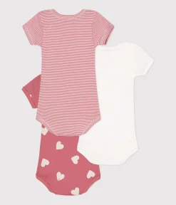 Petit Bateau Bodys*3er-Set kurzärmelige Bodys aus Baumwolle mit Herzmotiv für Babys variante 1
