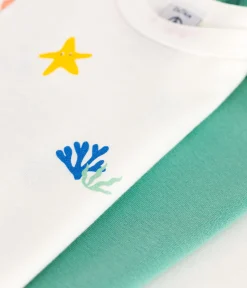 Petit Bateau Bodys*3er-Set kurzärmelige Bodys aus bedruckter Baumwolle für Babys variante 1
