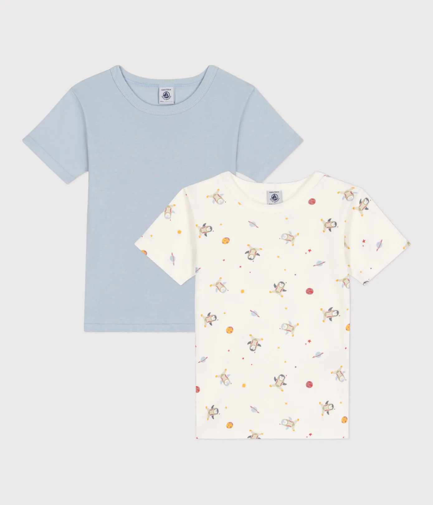 Petit Bateau Unterhemden, Tanktops|T-Shirts, Poloshirts, Hemden*2er-Set kurzärmelige Kinder-T-Shirts aus Baumwolle variante 1