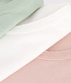 Petit Bateau Unterhemden, Tanktops|T-Shirts, Tops, Oberteile*3er-Set kurzärmelige Kinder-T-Shirts aus einfarbiger Baumwolle variante 1