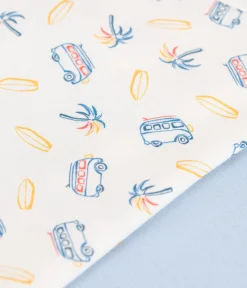 Petit Bateau T-Shirts, Poloshirts, Hemden|Unterhemden, Tanktops*2er-Set kurzärmelige Kinder-T-Shirts aus Baumwolle mit Minibus-Motiv variante 1