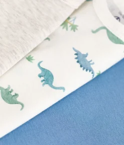 Petit Bateau Bodys*3er-Set kurzärmelige Strampler aus bedruckter Baumwolle variante 1
