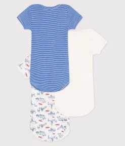 Petit Bateau Bodys*3er-Set kurzärmelige Strampler aus Baumwolle mit Paris-Motiv variante 1