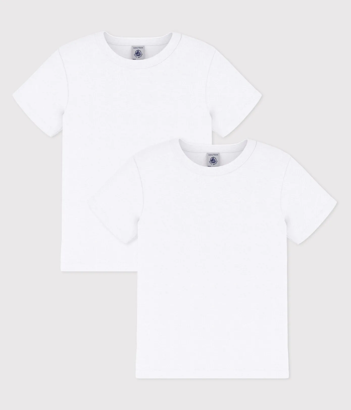 Petit Bateau Unterhemden, Tanktops|T-Shirts, Poloshirts, Hemden*2er-Set kurzärmelige weiße T-Shirts für Jungen variante 1