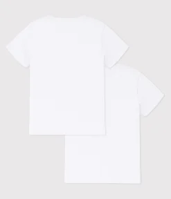 Petit Bateau Unterhemden, Tanktops|T-Shirts, Poloshirts, Hemden*2er-Set kurzärmelige weiße T-Shirts für Jungen variante 1