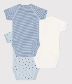 Petit Bateau Bodys|Newborn*3er-Set kurzärmelige Wickelbodys aus Baumwolle variante 1