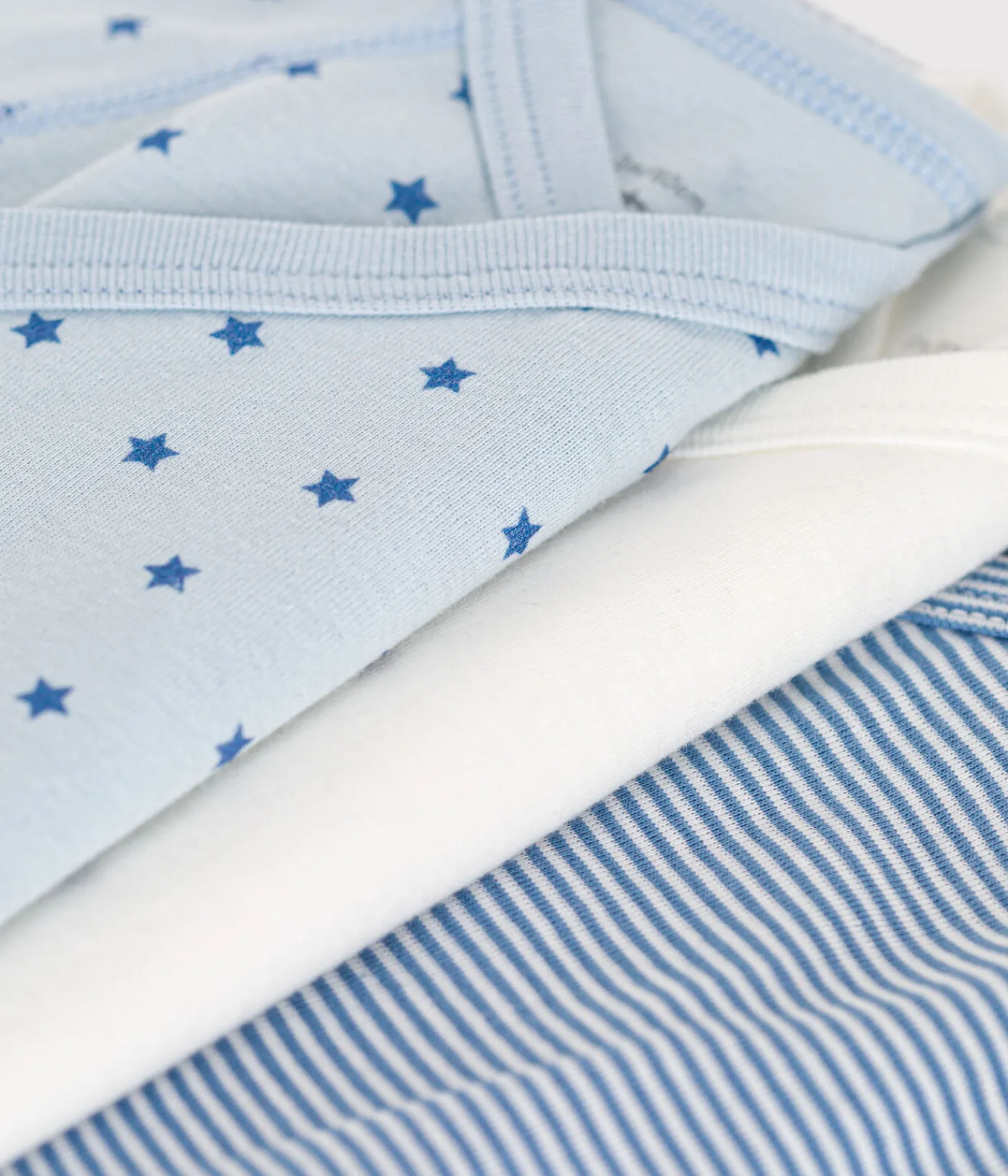 Petit Bateau Bodys|Newborn*3er-Set kurzärmelige Wickelbodys aus Baumwolle variante 1