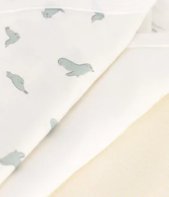 Petit Bateau Bodys|Newborn*3er-Set kurzärmelige Wickelbodys aus bedruckter Baumwolle variante 1
